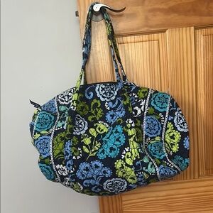 Vera Bradley Disney Floral Quilted Tote Bag - Blue and Green